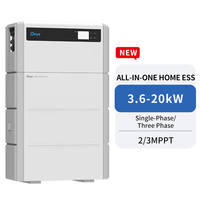 Système de stockage d'énergie hybride monophasé/triphasé Deye ALL in ONE HOME ESS AI-W16 3.6-20KW avec onduleur et batterie LiFePO4 empilable