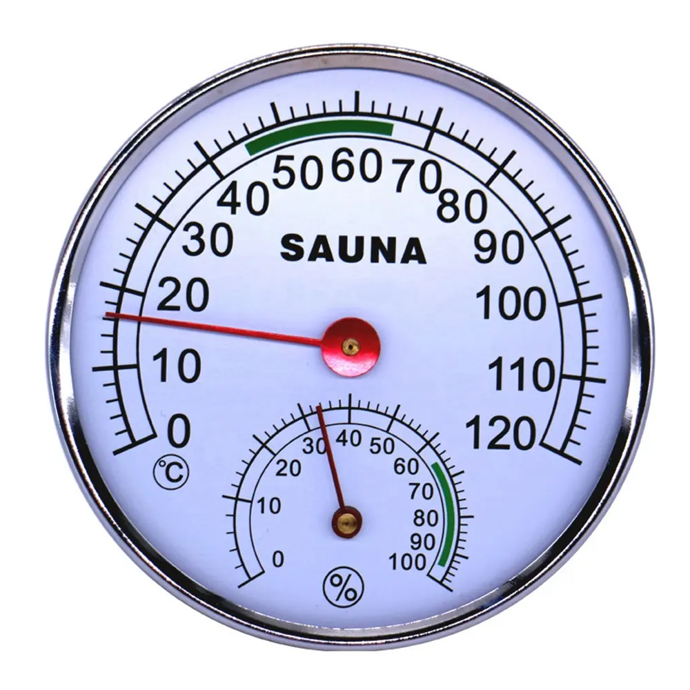 Termometer presisi tinggi, aksesori Sauna termometer layar besar higrometer untuk Spa kolam