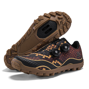 <span class=keywords><strong>Chaussures</strong></span> de VTT tout-terrain à texture serpent, avec double boucle rotative, pour le cyclisme sur gravier, avec emplacements pour clips - Product Image 4