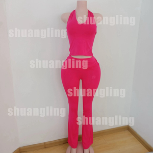 Conjunto de dos piezas Sring Fling personalizado: Top de un solo hombro y pantalones capri, conjunto de ropa informal de jersey para mujer, conjunto de leggings para estar en casa. - Product Image 6