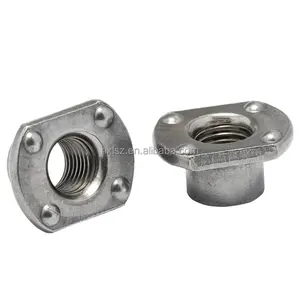 different types of steel/copper/aluminum round rectangle t type flange weld nut