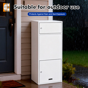 Почтовый ящик из нержавеющей стали с порошковым покрытием, белый, умный, для посылок, отдельно стоящий, немецкий стандарт, с замком, водонепроницаемый, для квартиры - Product Image 4