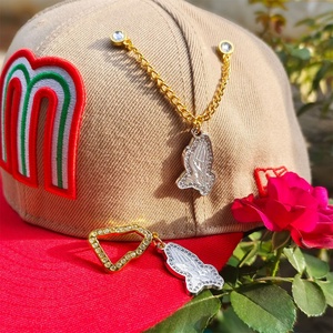 Glitter Flower Magnets With Metal Logo Customized Lapel <b>Pins</b> for Graduation Students Glow in the Dark Custom <b>Hat</b> Enamel - Product Image 1