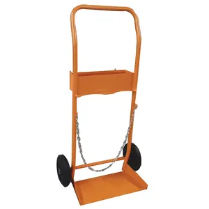 Lassen Hand Vrachtwagens Gas Cilinder Hand Trolley Winkelwagen Speciale Voor Zuurstof Propaan Acetyleen Gas Fles Met Fix Keten