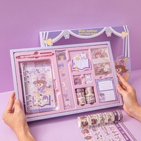 Carnet de notes et kit de scrapbooking 2026 Boce Cute Kawaii Girl avec autocollants, journal de dessins animés, cadeau de bienvenue, design créatif, coffret cadeau tendance
