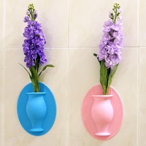 Vente chaude Silicone Fleur Vase Titulaire Mur Monté <span class=keywords><strong>Plante</strong></span> Vase Pot Titulaire Collant <span class=keywords><strong>accrocher</strong></span> Vase - Product Image 1