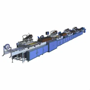 Fully Automatic printer 2 3 4 colour Roll to Roll narrow fabric Stainless Steel Silk Screen Trademark Printing Machine