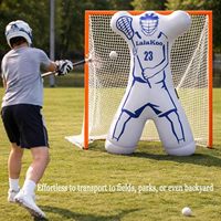 Mannequin gonflable personnalisé de lacrosse pour gardien de but et défenseur, double impression, bloqueur de tir, entraînement de maniabilité