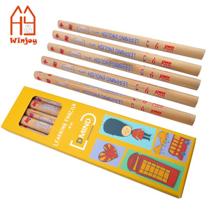 Ensemble de <span class=keywords><strong>crayons</strong></span> géants vides pour enfants, crayon HB en bois naturel triangulaire avec logo 4C imprimé pour cadeau promotionnel - Product Image 3