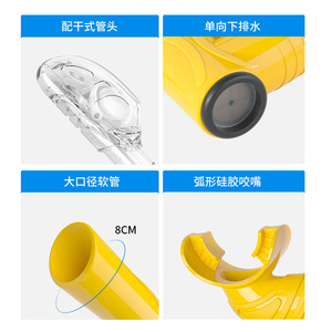 Ensemble de masque de plongée en silicone confortable unisexe, équipement de plongée - Product Image 5