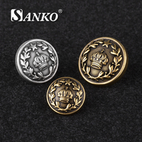 Boutons de couture écologiques de haute qualité personnalisables SANKO pour accessoires vestimentaires, avec gravure personnalisée et électrodéposition