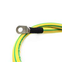 Câble de mise à la terre vert/jaune 16AWG avec borne annulaire M3, longueur personnalisée, fil électronique