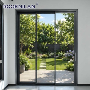 <span class=keywords><strong>Porta</strong></span> Scorrevole Minimalista Ultra-Sottile in Alluminio con Vetro Basso Emissivo Rogenilan, Doppio Vetro, Binario Liscio e Silenzioso - Product Image 2