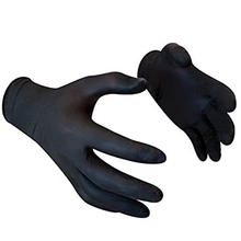 Gants jetables en nitrile noir sans latex, 6 mil, avec bouts des doigts texturés, sans poudre, sans silicone, personnalisables - Product Image 3