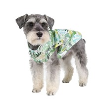 Chemise pour chien à imprimé feuilles tropicales hawaïennes, en polyester respirant, vêtements d'été à deux pattes pour petits chiens, Teddy, Shih Tzu