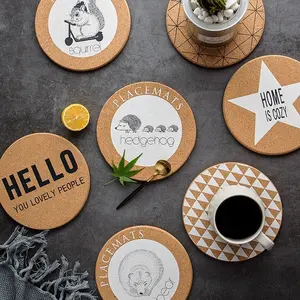 Kreatif Gabus Mug Coaster Menebal Cangkir Kopi Teh Coaster Pot Mangkuk Piring Isolasi Tikar Dapur Tatakan Mangkuk Bantalan Dekorasi Rumah