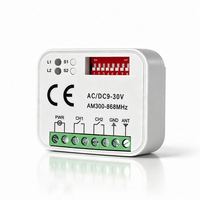 Récepteur universel pour porte de garage Récepteur RX-MULTI 9-30V 8 Dip Switch Multi Brand Controller for 300MHz-868MHz Gate Remote Control