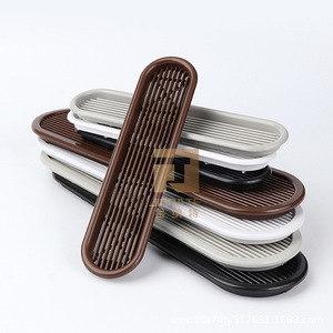 Kinnet Plastic Breathable Mesh Oval Vent Cover For Cabinet Wardrobe Heat Dissipation Accessory Black White JNT-164 - Product Image 1
