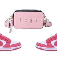 High quality sneaker handbag and shoe set 3 pieces
