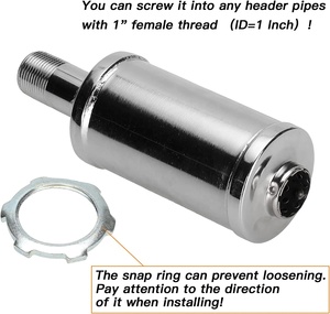 HIAORS – silencieux d'échappement pour <span class=keywords><strong>Mini</strong></span> vélo Go Kart, pour Predator 196cc 212cc 420cc CT200u KT196 GX160 GX200, pièces de moteur argentées - Product Image 5
