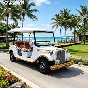 2026 Hot Sale Electric Vintage Classic Car Lithium <b>Battery</b> Retro Sightseeing Vehicle for Hotel Resort Wedding Parade Logo Custom - Product Image 1