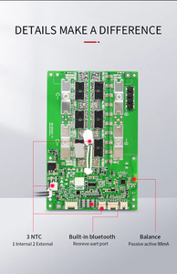 JBD 3S 4s 7S 8S 14S 16S 17S 20S 21S 24S 28S Bms板48V 36V 24V 12V Lifepo4电池平衡BMS 60A 80A 100A 120A - Product Image 2