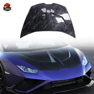 Sarung mesin serat karbon tempa untuk Lamborghini Huracan LP610 LP580 PL640