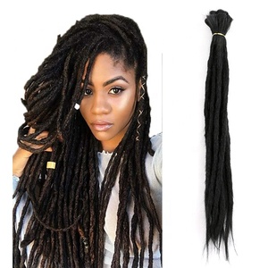 Extensions de cheveux synthétiques 20 pouces 10 grammes Dreadlocks colorées Crochet tressé Cheveux Faux Locs - Product Image 1