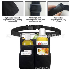 Massage Bottle Bag Waist Pack Adjustable Strap 5-9 Pockets Cell Phone Holder Beauty Tool Storage - Product Image 5