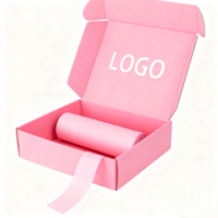 Cajas de Pizza con Logotipo Personalizado, Caja de Regalo y Manualidades de Cartón Corrugado Rosa Reciclable con Estampado en Caliente de Cuatro Colores e Impresión UV
