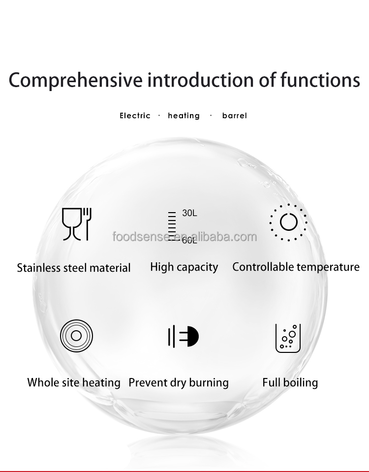 Stainless Steel Large Capacity Commercial Kitchen Hot Water Dispenser