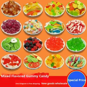 Großhandel Gemischte Fruchtgeschmäcker Weiche Bonbons QQ Saure Sandgummis Kugelförmig Kinderbonbons Marktstände Großpackung Fruchtsaft-Snacks - Product Image 2