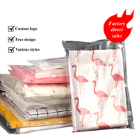 Logo transparent en PVC personnalisé sacs à fermeture éclair emballage de vêtements en PE givré sacs d'expédition avec 100 pièces pour l'utilisation de la fourrure