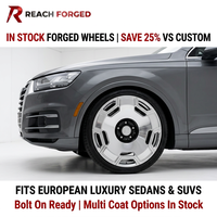 Jantes forgées sur mesure Reach Forged Monoblock 6061-T6, découpe plate, finition argent brossé, 20 pouces, 5x112 pour Audi A6