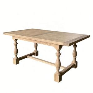 <span class=keywords><strong>Table</strong></span> de banquet rectangulaire rustique en chêne massif, style antique français, pour mariage, salle à manger, cuisine, extérieur, fête, D1840-180 - Product Image 4