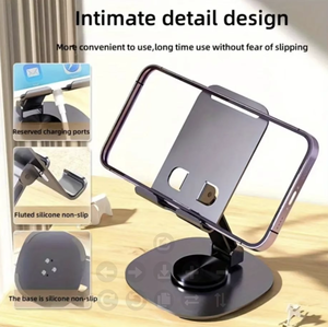 <span class=keywords><strong>Supporto</strong></span> per Telefono in Lega di Alluminio Regolabile, Rotazione a 360°, Montaggio Universale per Cruscotto, per Cellulari e Tablet - Product Image 6