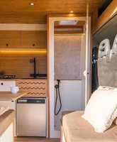 Cabine de douche modulaire en aluminium pour camping-car, panneau alvéolé, étanche, gain de place, conversion de fourgon, installation facile, sur mesure
