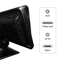 7 Zoll IPS Tragbares Kabelloses Carplay Android Auto Touchscreen Multimedia-Navigationssystem Player