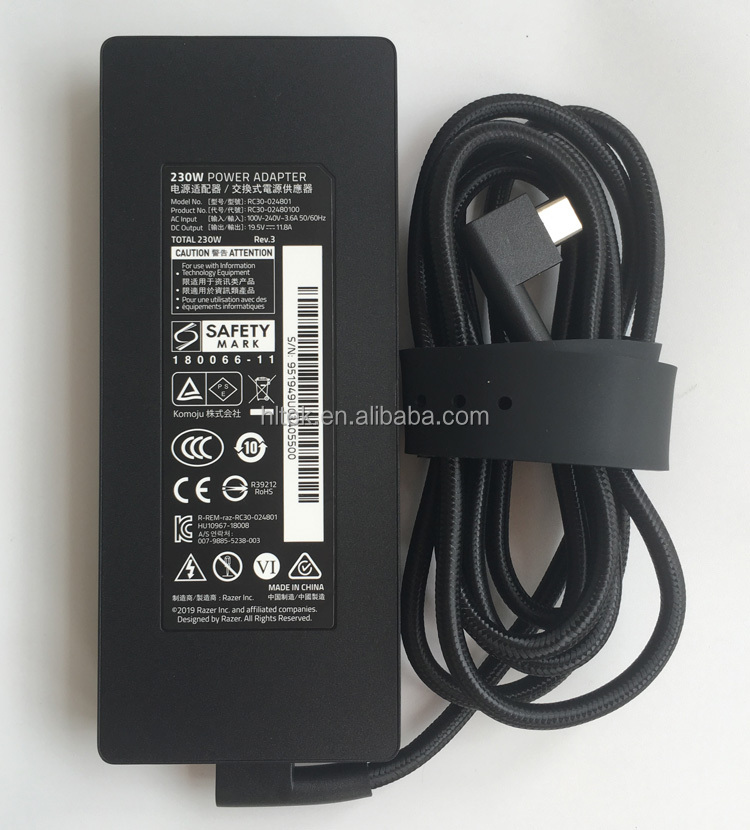 Genuine 230W Ac Adapter for Razer Blade Pro 17 Charger