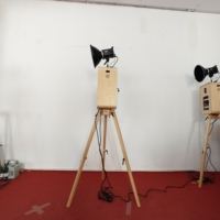 Photomaton portable multifonctionnel en bois pour appareil photo reflex, léger, avec impression instantanée et télécommande, style rétro, vente en gros