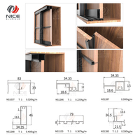 Profils de porte de placard en aluminium 6063 T5 série 6000 avec traitements de surface personnalisés pour décorations OEM et service de découpe
