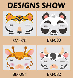 Cosmétiques pour enfants, fournitures de fête d'anniversaire, cadeaux, peinture <span class=keywords><strong>dinosaure</strong></span> et tigre pour enfants, masques faciaux et tatouages pour garçons et filles - Product Image 5