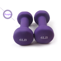 Accueil Femmes Fitness Musculation 2kg Haltères hexagonaux en néoprène en fonte avec vinyle rose Ensembles de revêtement de fer à tremper