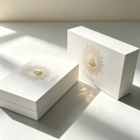 Boîte cadeau en carton rigide écologique personnalisée avec logo pour l'emballage d'huile cosmétique Attar en gros