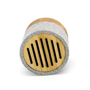 Haut-parleur cylindrique en bambou écologique en gros, mini haut-parleur portable sans fil, cadeau de Noël, haut-parleur de bureau pour la musique - Product Image 2