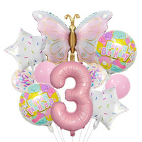 Nouvel ensemble de ballons élégants en aluminium en forme de papillon pour fête d'anniversaire d'enfants, fête des Mères, remise de diplôme, décoration de beignets, photo