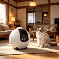 Robot Inteligente para Mascotas con Cámara, Pantalla Dual HD, WiFi, Audio Bidireccional, Alarma de Movimiento, Monitor Interactivo para Mascotas, Seguridad para el Hogar