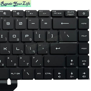 Teclado de ordenador portátil con retroiluminación RGB HB hebreo Snap-On para <span class=keywords><strong>MSI</strong></span> <span class=keywords><strong>GE66</strong></span> <span class=keywords><strong>Raider</strong></span> GS66 Stealth, teclado de MS-16V1 con retroiluminación 9Z.NJ2BN.N0H - Product Image 3