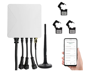 Compteur d'énergie WiFi triphasé Tuya Smart Life 0-1000A avec transformateur de courant à pince 300A, surveillance et enregistrement de la puissance via l'application PC321-TY D592 - Product Image 1