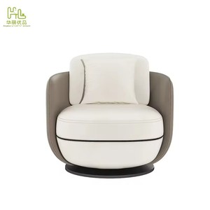 Lussuoso Velluto Trapuntato 360 °   Poltrona Girevole, Comoda Sedia Singola Rotante per Hotel, Ufficio e Appartamento - Product Image 3